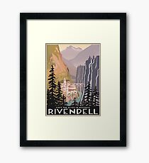 Fantasy valley travel poster Framed Print