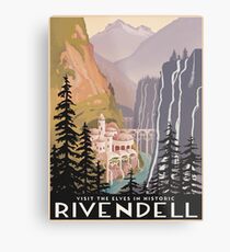 Fantasy valley travel poster Metal Print