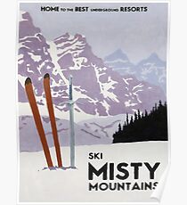Vintage Ski Berg Poster Poster