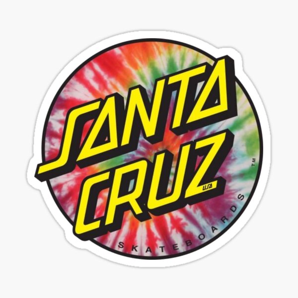 Tie Dye Santa Cruz Sticker Sticker