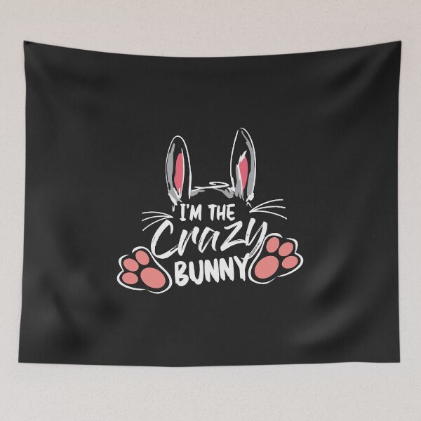 Item preview, Crazy bunny funny Matching Easter gift for men women kids designed and sold by hadleydesigns.