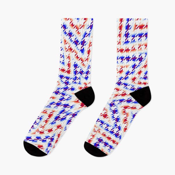 Item preview, Houndstooth Red White and Blue Psychedelic Star Pattern designed and sold by MarkUK97.