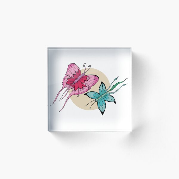 Fantasy Butterflies Acrylic Block