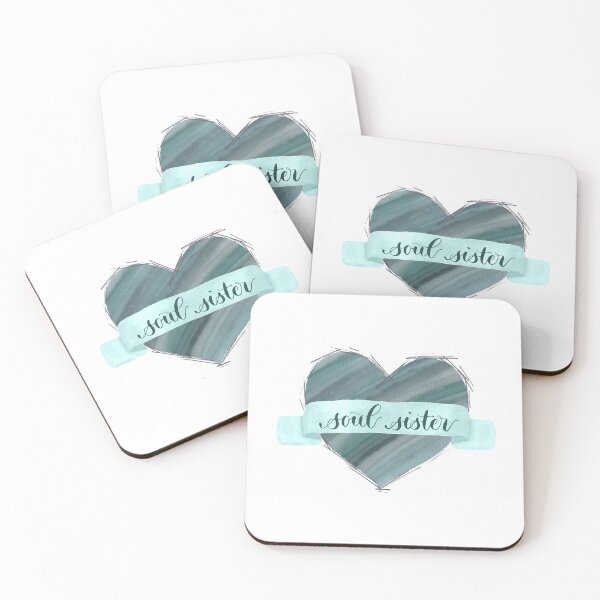 Item preview, Soul sister watercolor heart with banner designed and sold by PearlOfGod.