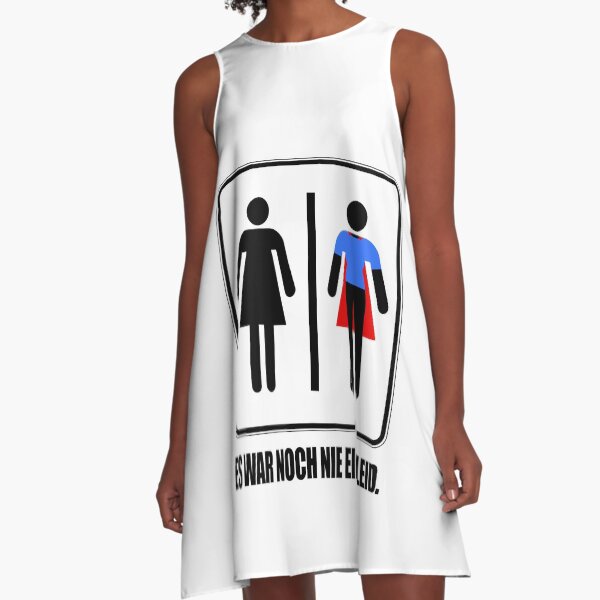 It Was Never A Dress Superhero Women's Power Girl Feminism Superpower Outfit For Strong Women A-Line Dress