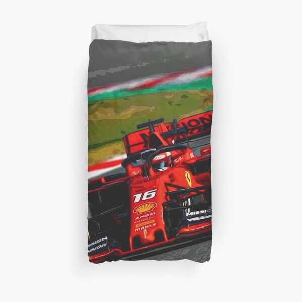 Charles Leclerc au volant de sa Formule 1 2019 Housse de couette