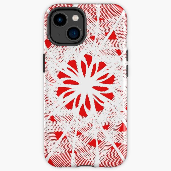 Spirograph Red White iPhone Tough Case