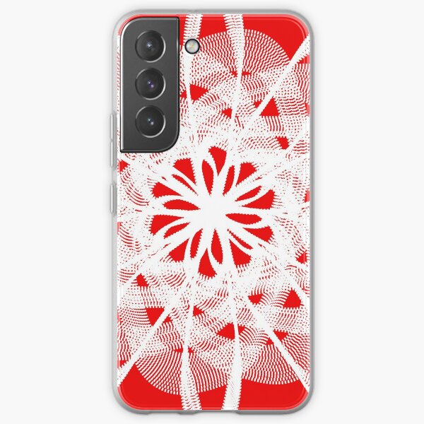 Spirograph Red White Samsung Galaxy Soft Case