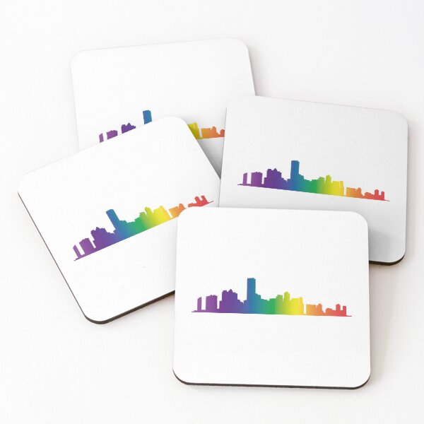 Item preview, Rainbow Miami City Skyline designed and sold by mattpanta.
