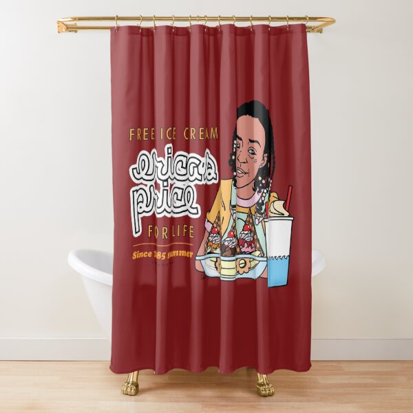 TV series inspired collection - Stranger things - Erica Sinclair FREE ICE CREAM FOR LIFE Shower Curtain