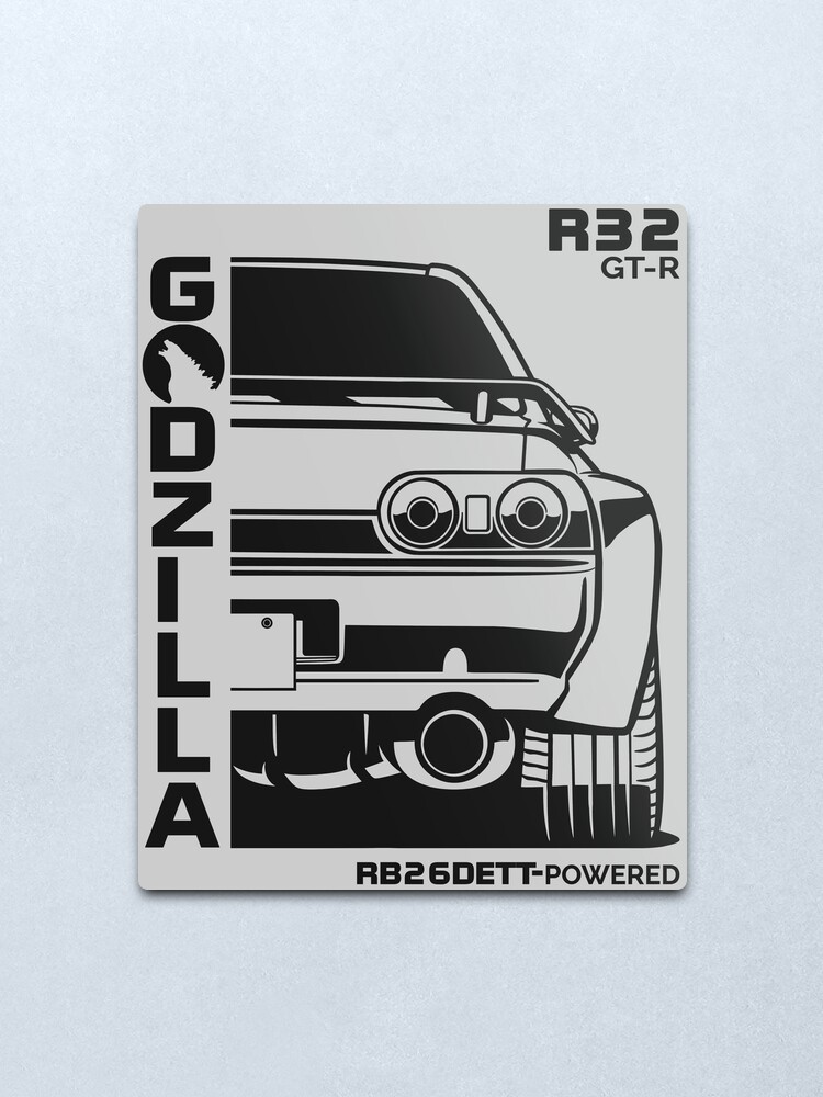 R32 Gtr Jdm Racecar Skyline Godzilla Bnr32 Metal Print By Kygsales Redbubble