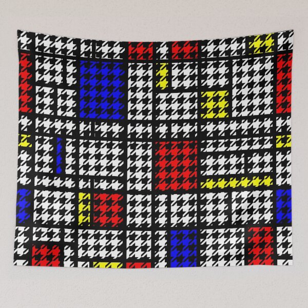Item preview, Houndstooth Modern Art Grid Pattern designed and sold by MarkUK97.