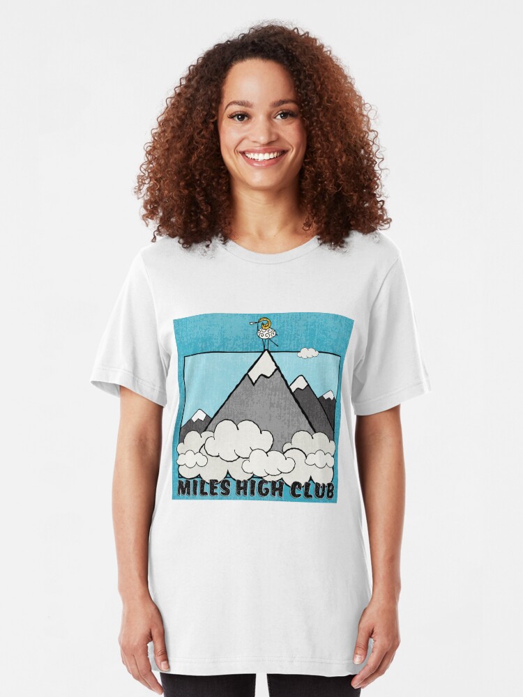 Alternate view of Miles High Club! Slim Fit T-Shirt