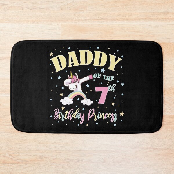 Item preview, Daddy Of The 7th Birthday Princess - 7 Year Old Unicorn Dad design designed and sold by Grabitees.