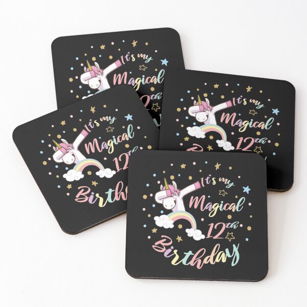 Item preview, It's My Magical 12th Birthday - Dabbing Unicorn Girl B-day graphic designed and sold by Grabitees.