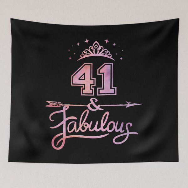 Item preview, Women 41 Years Old And Fabulous Happy 41st Birthday graphic designed and sold by Grabitees.