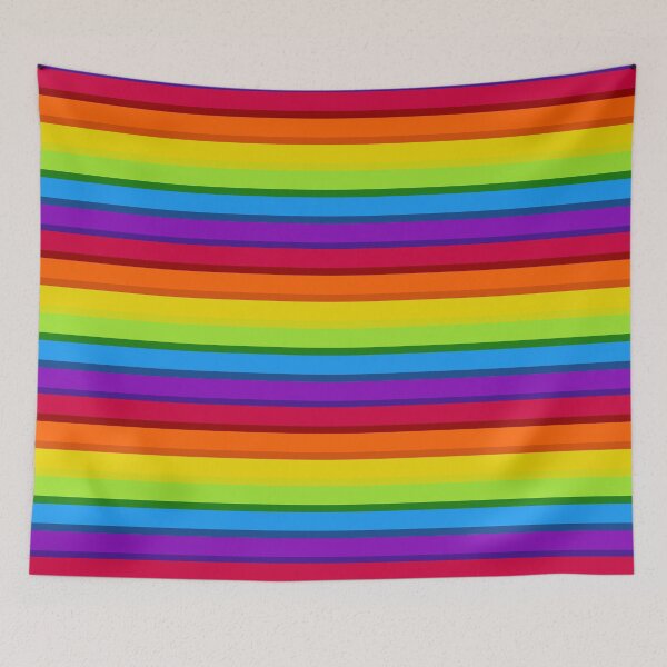 Item preview, Colorful Bright Horizontal Rainbow Stripes designed and sold by wordznart.