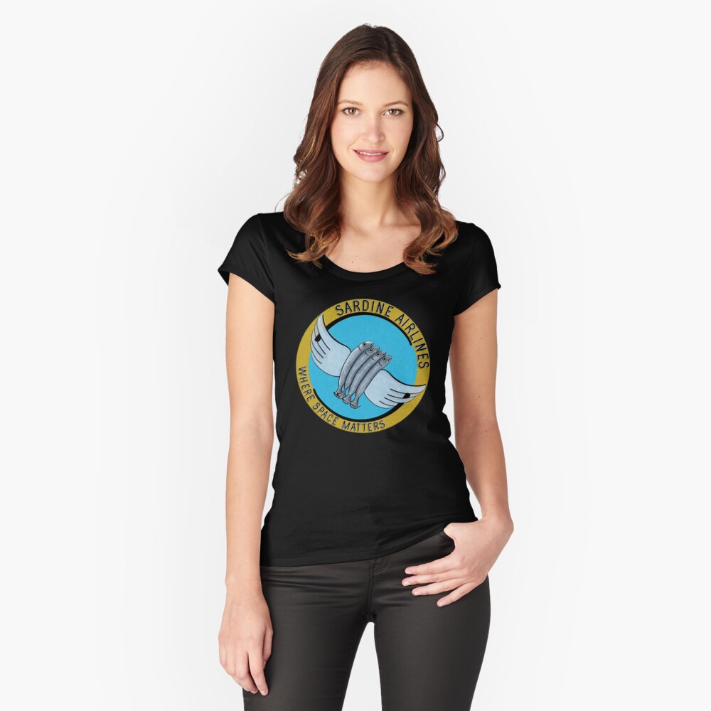 Sardine Airlines Fitted Scoop T-Shirt