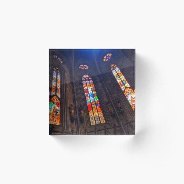 Stained glass from Zagreb Cathedral #2 Acrylic Block