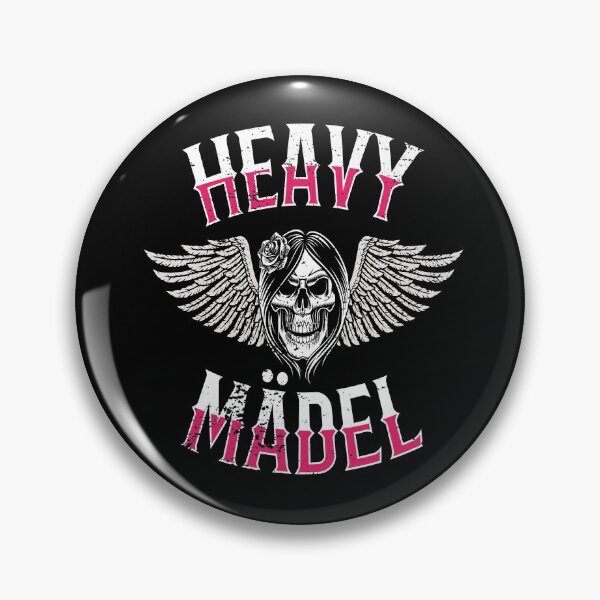 Item preview, Heavy Mädel Skull Biker Girl Female Woman Bike designed and sold by MooonTees.