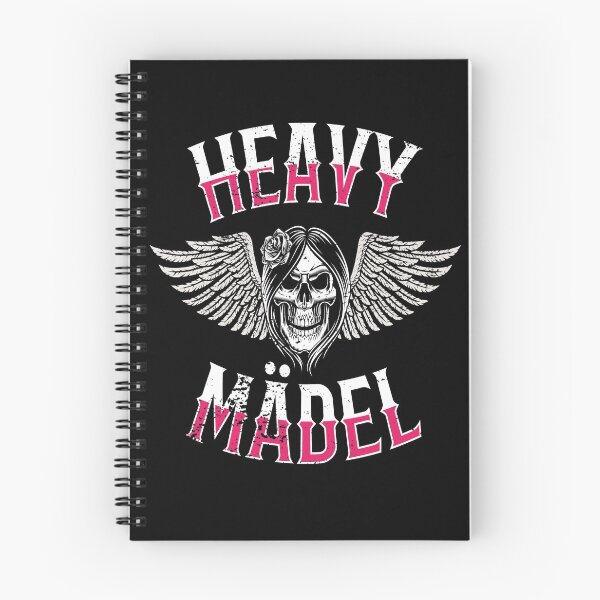 Item preview, Heavy Mädel Skull Biker Girl Female Woman Bike designed and sold by MooonTees.