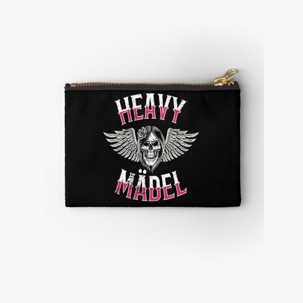 Item preview, Heavy Mädel Skull Biker Girl Female Woman Bike designed and sold by MooonTees.