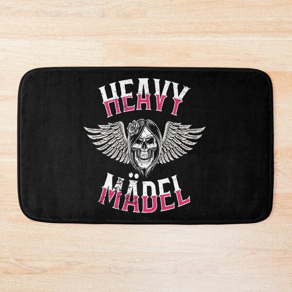 Item preview, Heavy Mädel Skull Biker Girl Female Woman Bike designed and sold by MooonTees.