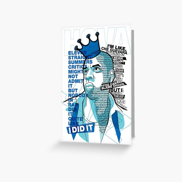 Jay-Z Eleven Straight Summers Greeting Card