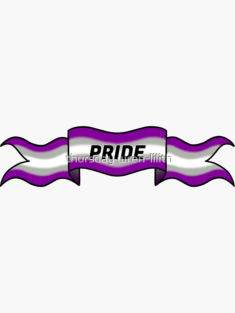 Greysexual Pride Banner Sticker For Sale By Toastywaffl3z Redbubble 1319