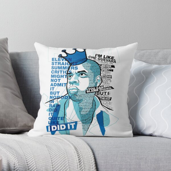 Jay-Z Eleven Straight Summers Throw Pillow