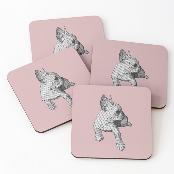 Item preview, French bulldog black and white geometric style designed and sold by Collagedream.