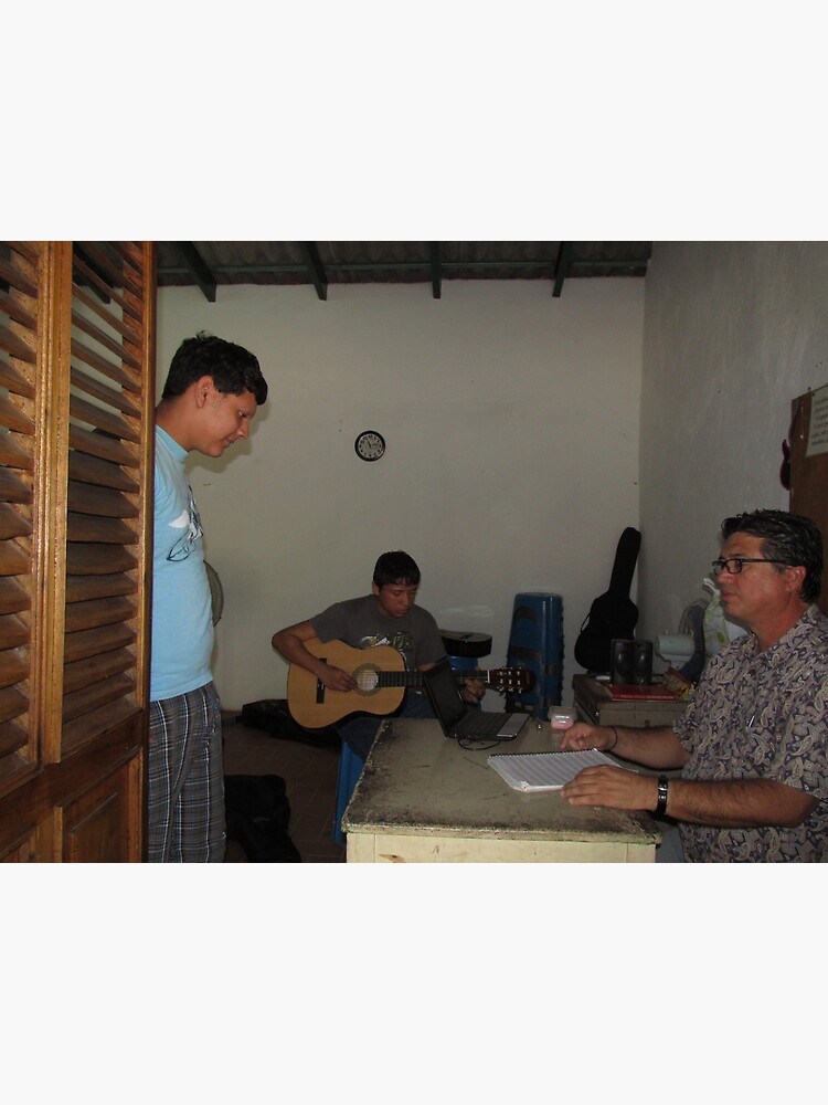 "Guitar lessons at the Cuale Island, Puerto Vallarta, Mexico, Curso de