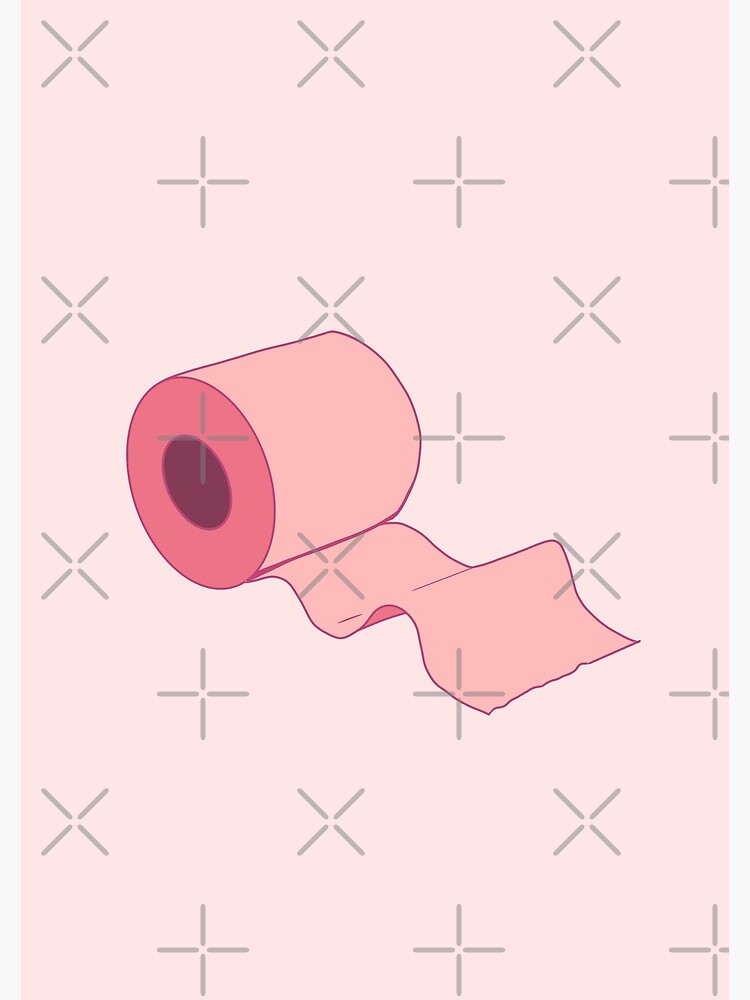 Pink roll of toilet paper Sticker for Sale by MimieTrouvetou