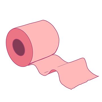 Pink roll of toilet paper Sticker for Sale by MimieTrouvetou