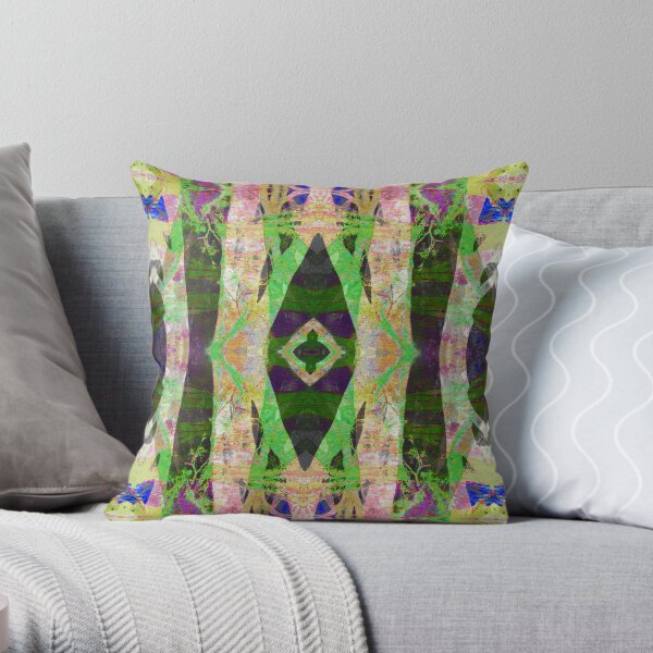 Abstract Tree Crossing Throw Pillow