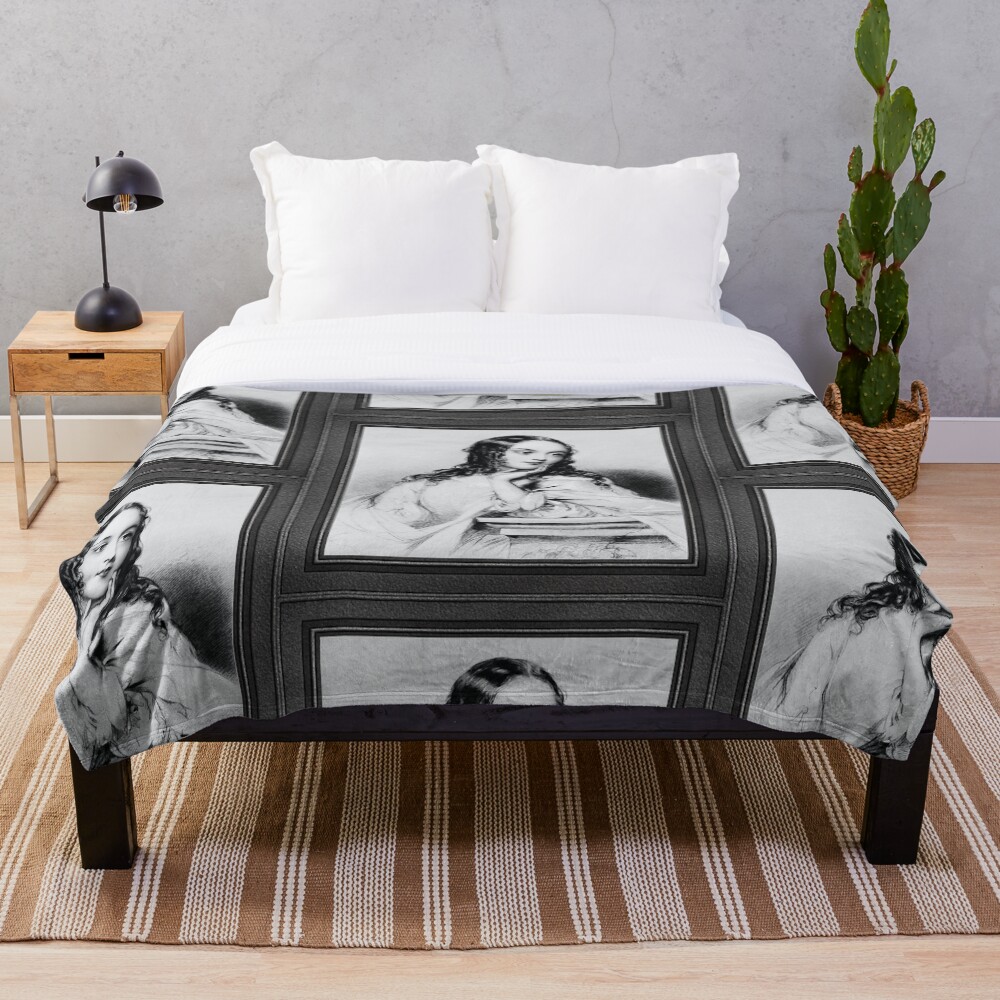 Xzendor7 Comforters, Duvet Covers and Throw Blankets - Elegance and Beauty 10 Romeo & Juliet - Juliet; Shakespearean Beauty Throw Blanket