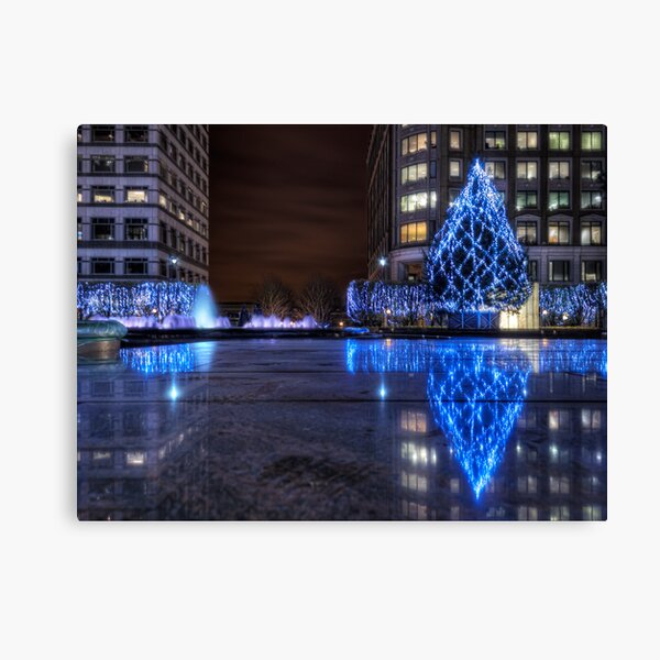 City Christmas Lights Canvas Print