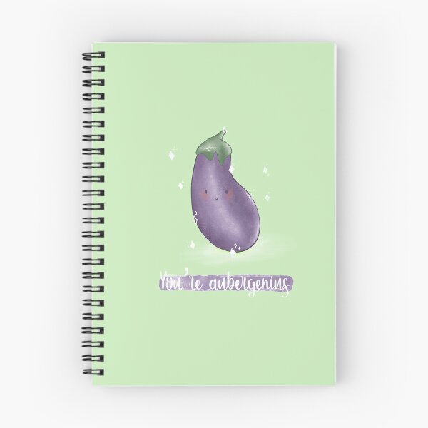 Item preview, You're auberggenius eggplant pun card designed and sold by AliciaBarten.