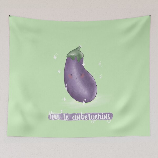 Item preview, You're auberggenius eggplant pun card designed and sold by AliciaBarten.