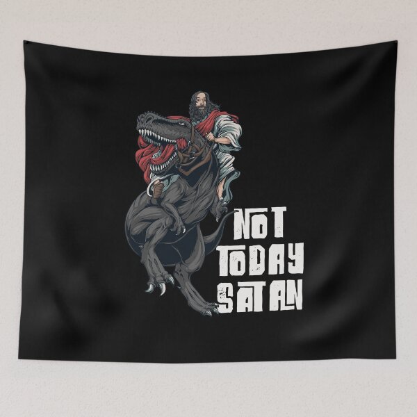 Item preview, Not Today Satan - Jesus Dinosaur designed and sold by Meliafroggy.