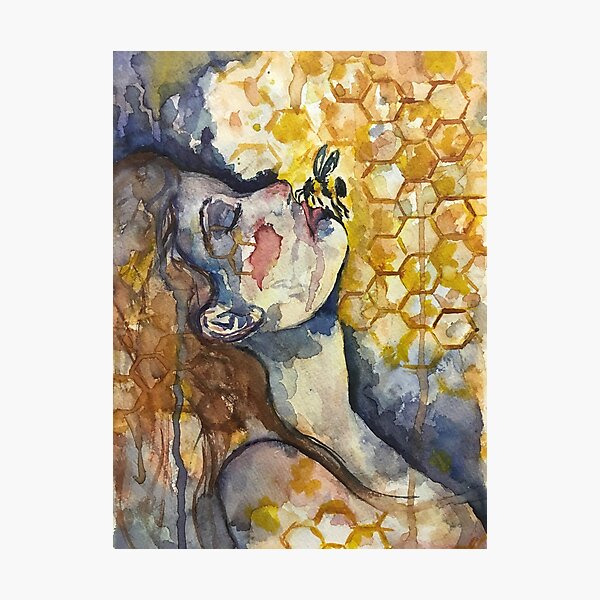 Fotodrucke Aquarell Waben Redbubble