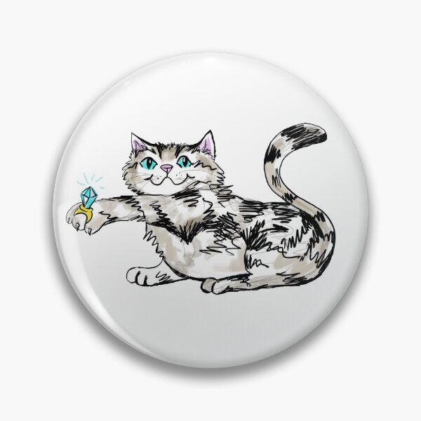 Item preview, Cat wearing ring designed and sold by KitCatCards.