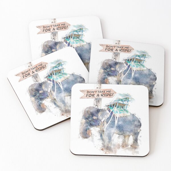 Item preview,  Don't take me for a ride Elephant Watercolor designed and sold by obbow.
