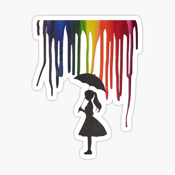 Item preview, Rainbow melted little girl designed and sold by dreamtravel.