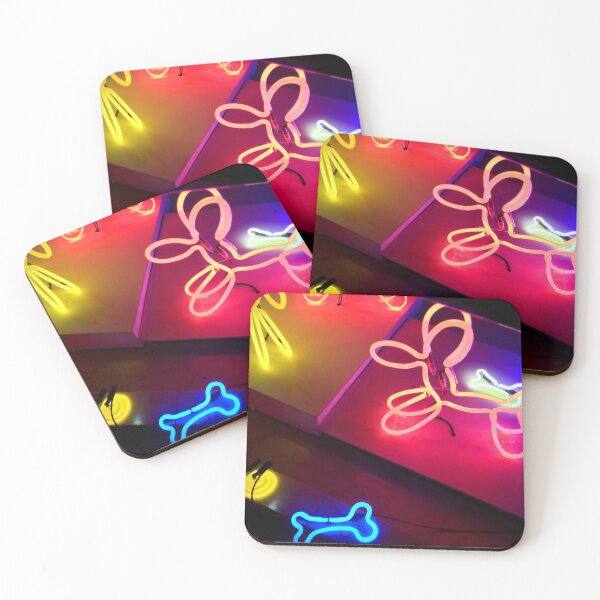 Item preview, Pink Neon Dogs Dream of Electric Bones designed and sold by katemargoli.