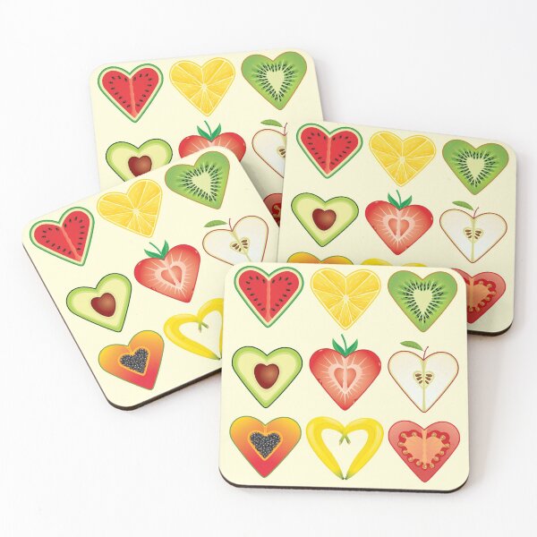 Item preview, Heart Shaped Healthy Fruit Half Collection designed and sold by tandaleah.