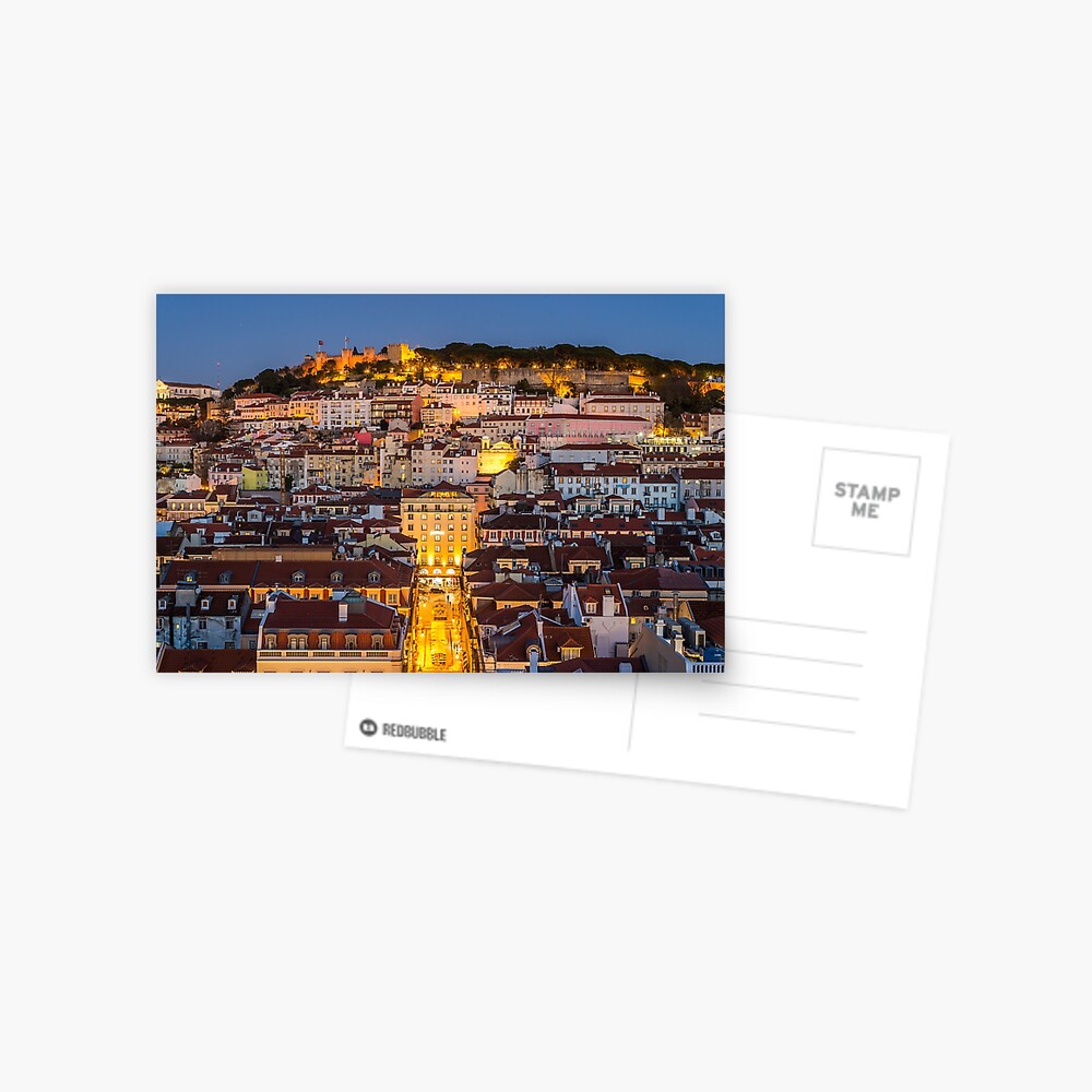 Evening over Lisbon, Portugal Postcard