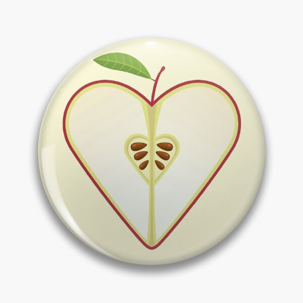 Item preview, Heart Shaped Healthy Fruit Half Apple sticker designed and sold by tandaleah.