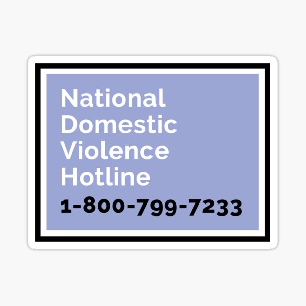 National Domestic Violence Hotline Sticker