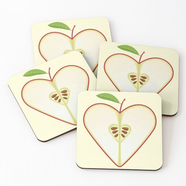 Item preview, Heart Shaped Healthy Fruit Half Apple sticker designed and sold by tandaleah.